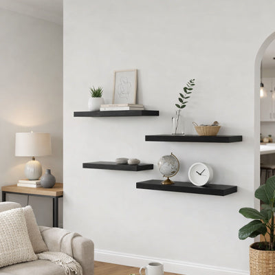 etagere bois noir